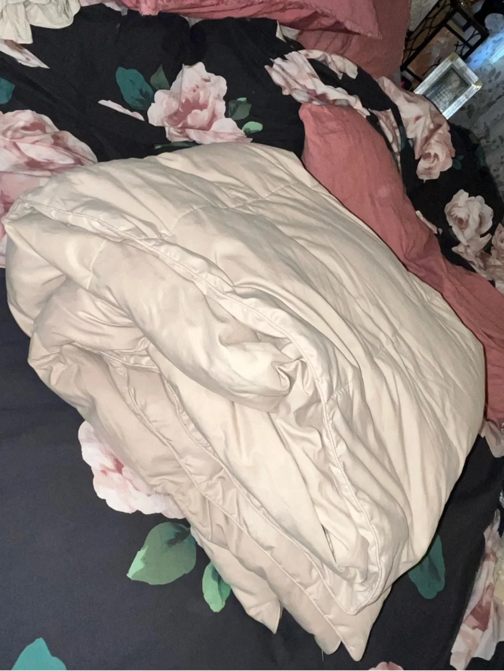 Tan or Light Beige Comforter - Neutral ~ Quilted Down Comforter ~ no tags 56x85”